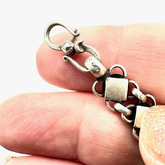 Vintage Traditional Indian Sterling Silver Bracelet Reversible Design - Picture 4 of 6